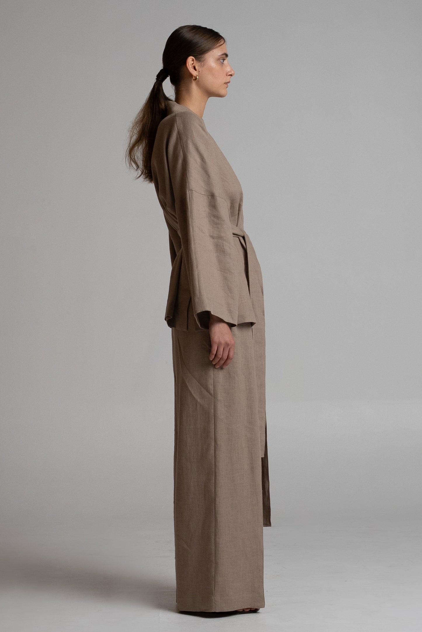Short kimono in beige