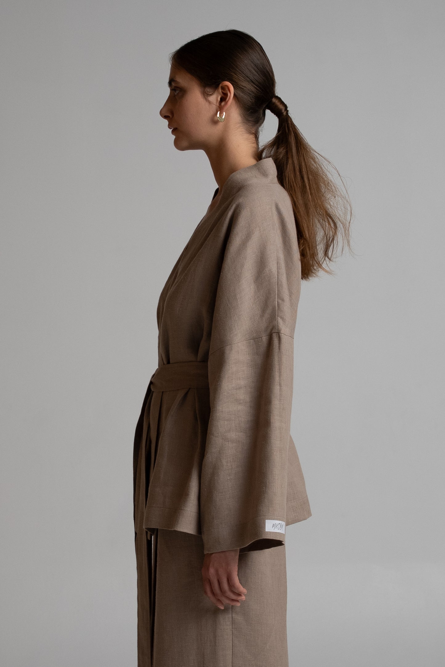 Short kimono in beige