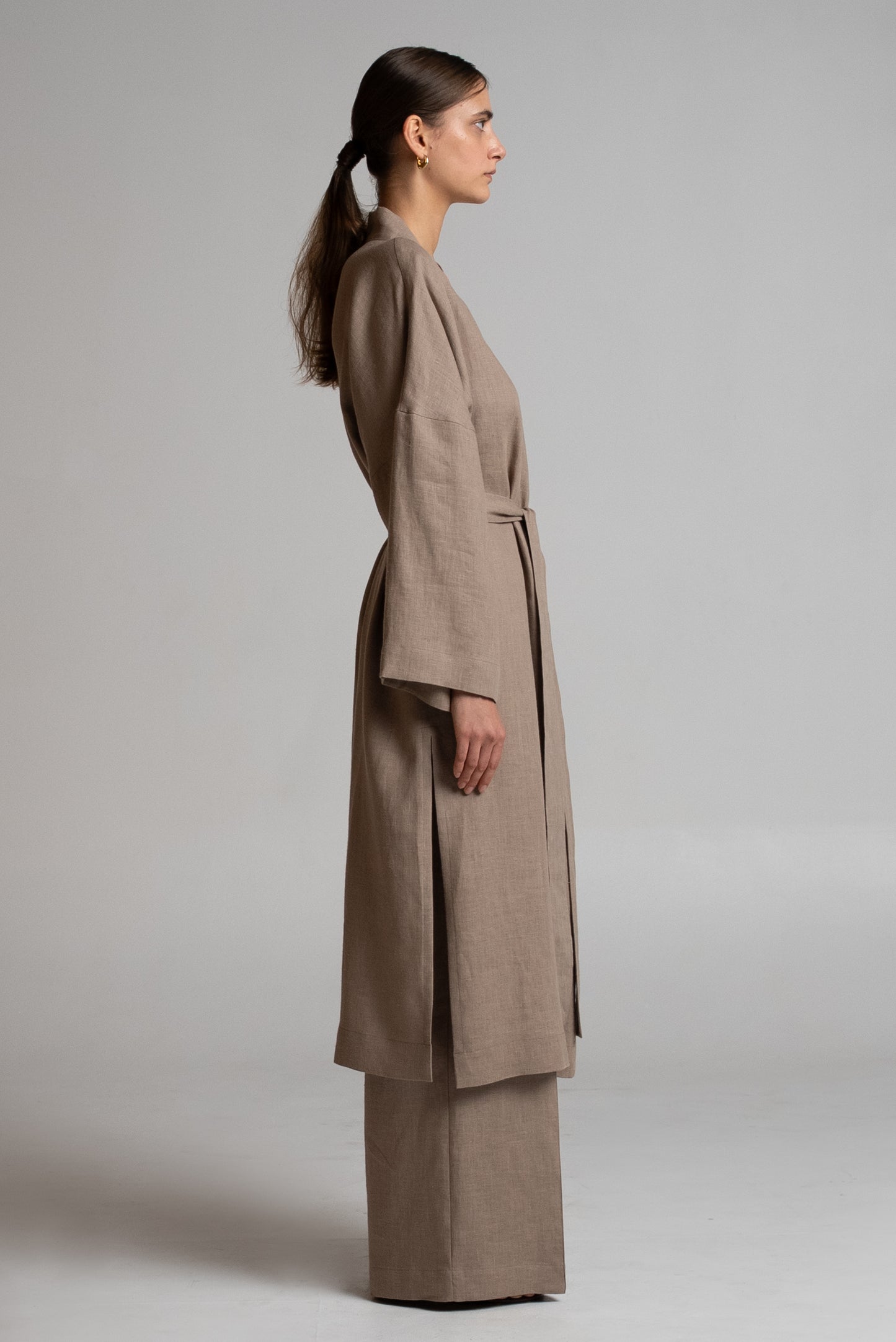Long kimono in beige