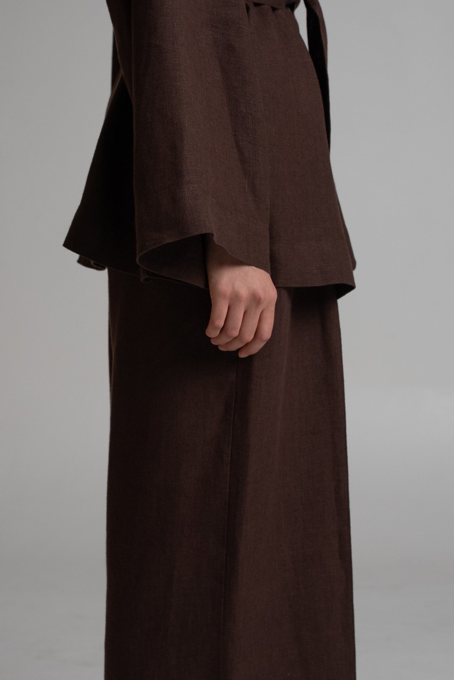 Short kimono in brown