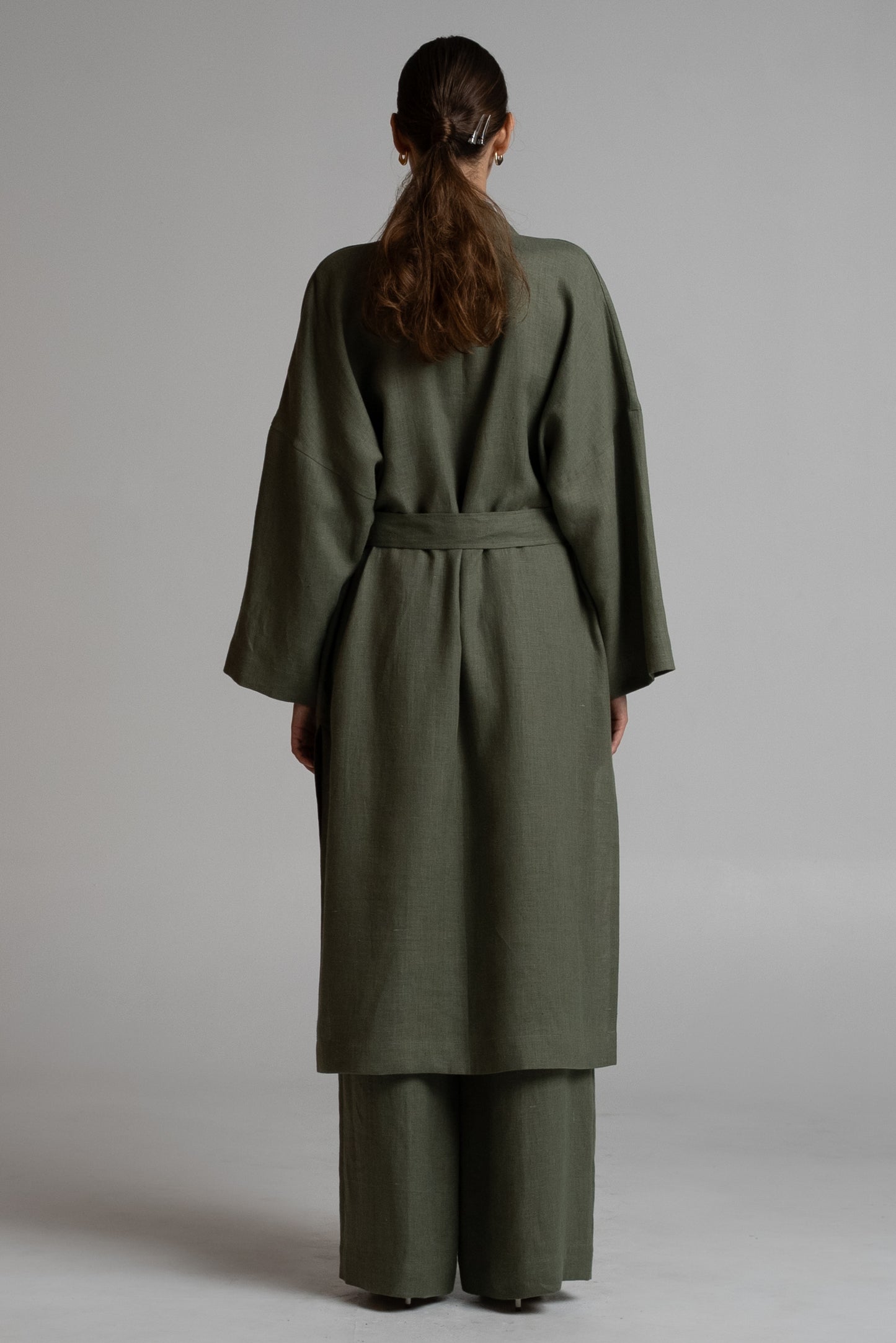 Long kimono in sage