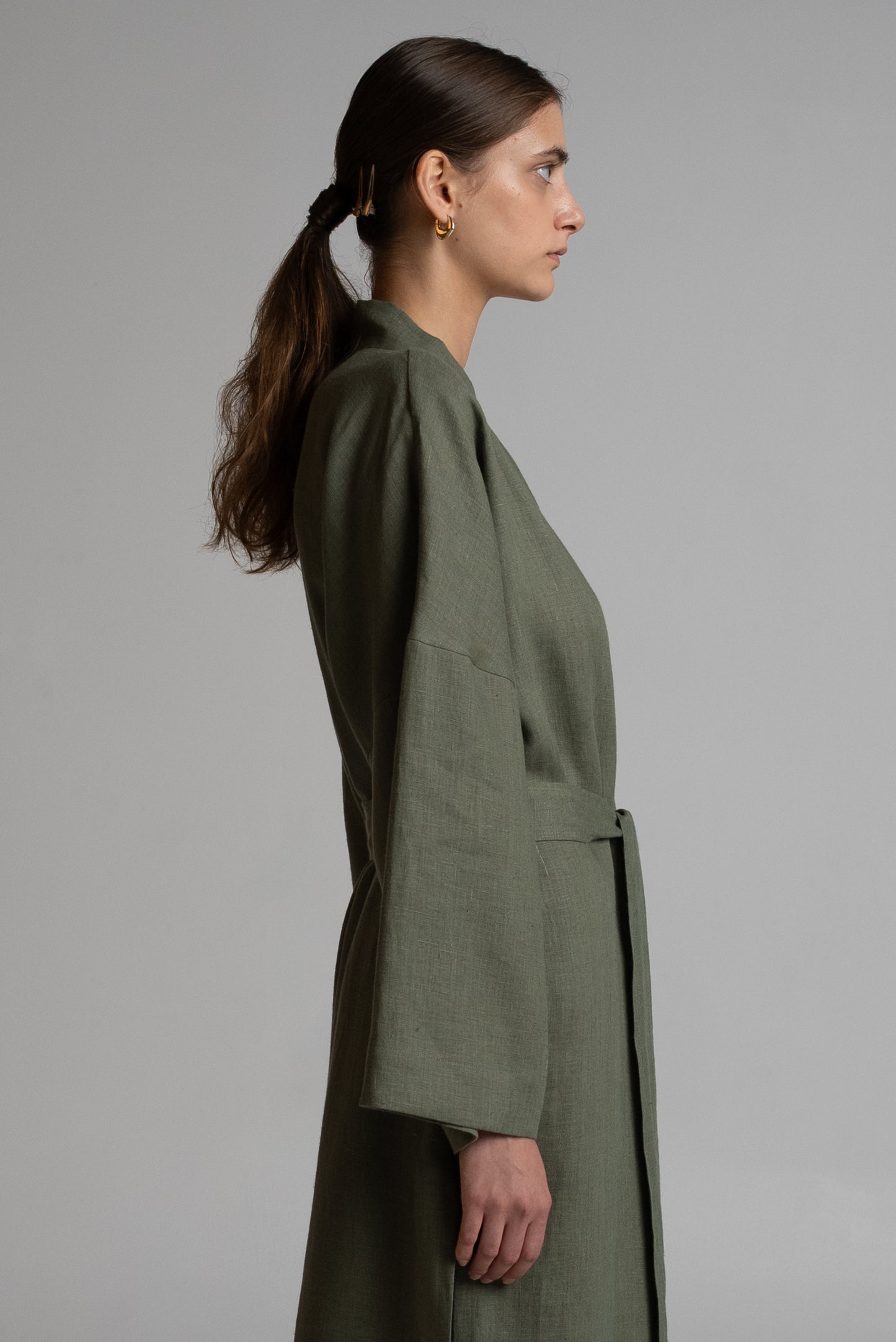 Long kimono in sage