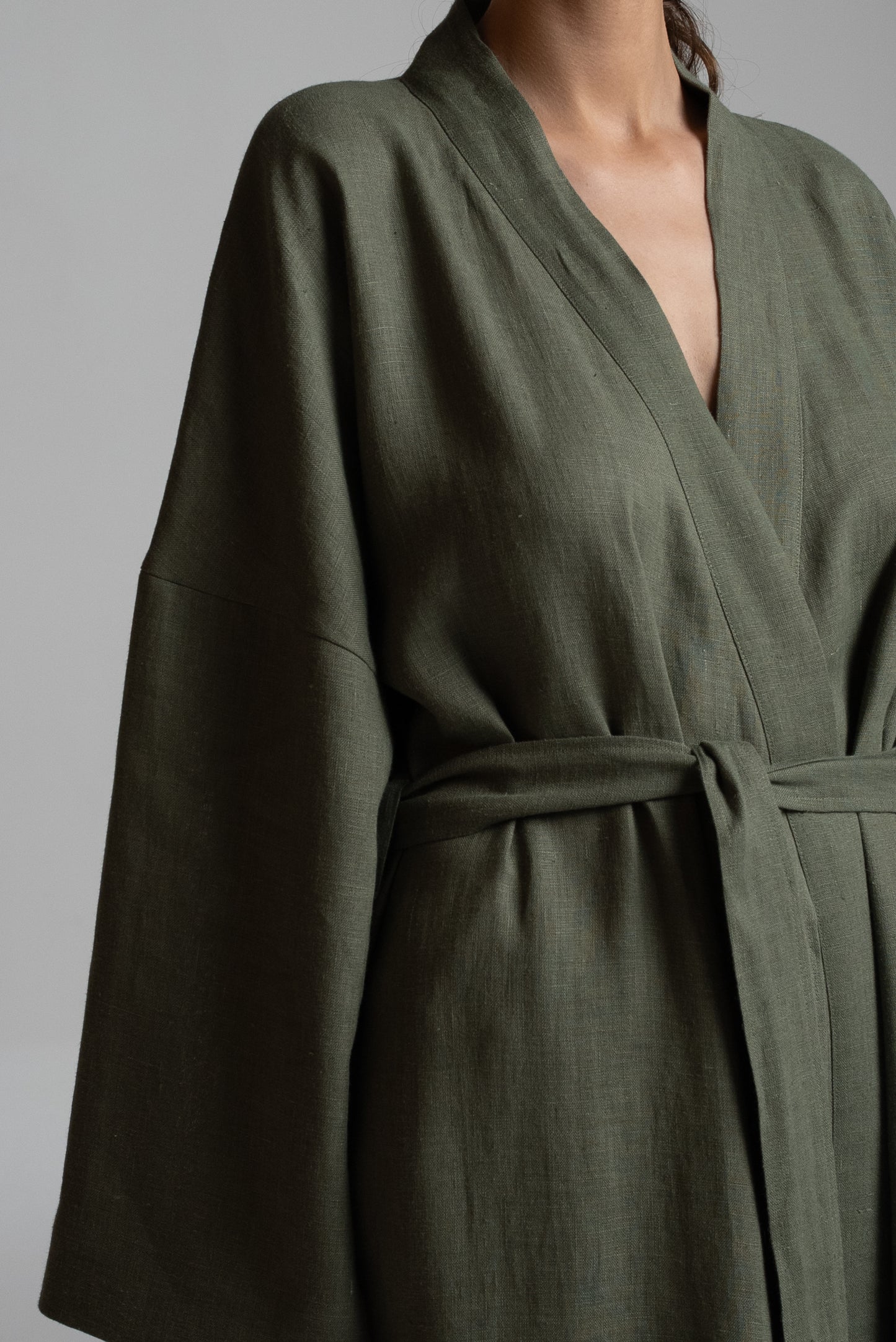 Long kimono in sage