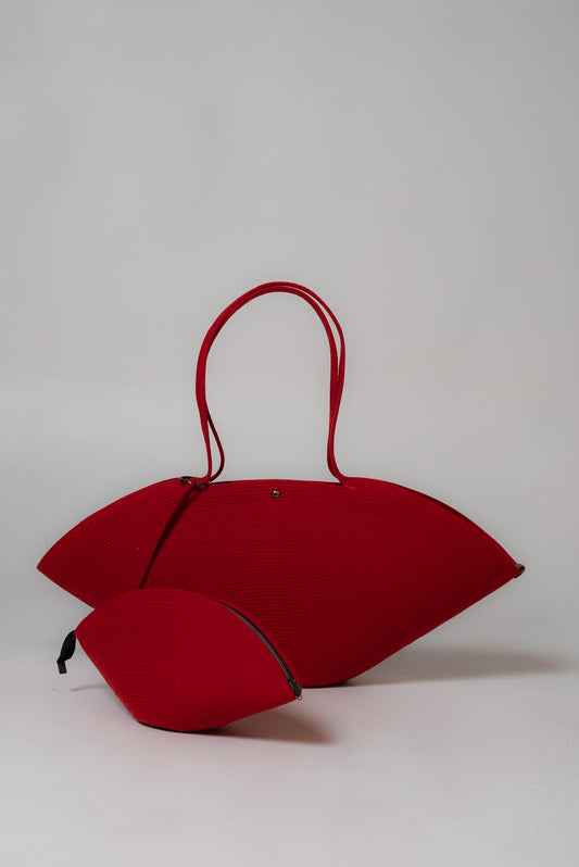 Arc Tote in red