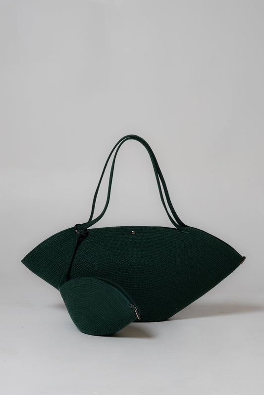 Arc Tote in emerald